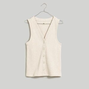 Madewell Ribbed Button-Front Vest